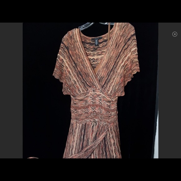 Laundry Shell Segal Zig Zag Knit Faux Wrap Dress - Picture 2 of 8